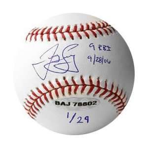  James Loney Autographed Baseball with 9 RBIs 09/28/2006 