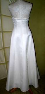 NWT Jessica McClintock Ivory Satin Embroidery Gown Size 12  