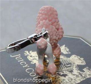 JUICY COUTURE PINK POODLE CHARM NWT SILVER 4 Bracelet Necklace Animal 
