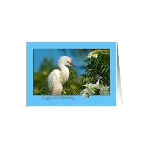    79th Birthday Card with Snowy Egret Bird Card Toys & Games