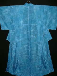 Greenish Blue LONG Ro (Gauze) Kimono w/Pttns A242  
