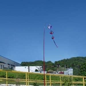  Telescoping Red Windsock Pole   Flexible   10ft. Patio 