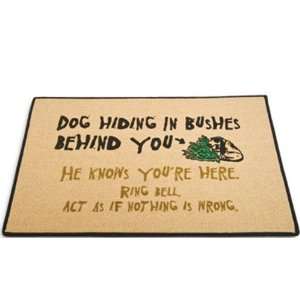  Humorous Doormat 18 x 27 Style Dog Hiding