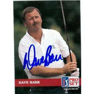  Dave Barr Autographed Trading Card (Golf) Sports 