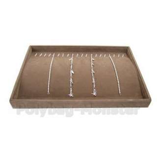 13.8 Beige Jewelry Display Shop Stand Necklace Tray  