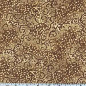   Vines Quilt Backing Taupe Fabric By The Yard Arts, Crafts & Sewing
