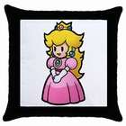 Carsons Collectibles Throw Pillow Case Black of Princess Peach 