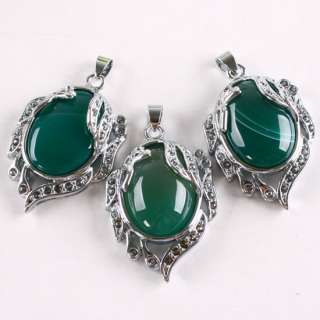 Vogue Green Agate Gemstone Focal Bead Pendant  