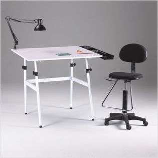   Drafting Chair   Color White with White Top and Red Drafting Chair at