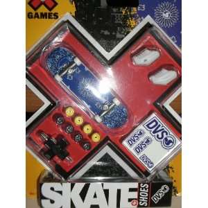   Games DVS Fingerboard Skate & Shoes P3899 Blue Flower Toys & Games
