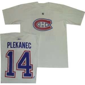  Montreal Canadiens Tomas Plekanec White Name and Number T 