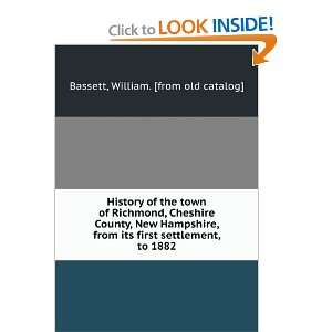  History of the town of Richmond, Cheshire County, New 