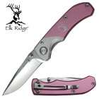 Folders Elk Ridge 3 Inch Closed Folder Pocket Knife   Pink Handle