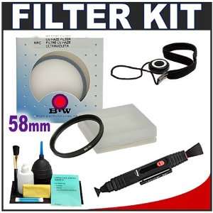  B+W Digital 58mm UV Haze MRC Lens Filter + Accessory Kit 