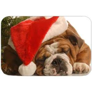 Bulldog Christmas Tempered Cutting Board 