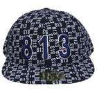 Ace Caps TAMPA 813 NAVY WHITE FLAT BILL FITTED CAP HAT X  LARGE