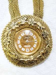   Waltham for Whiting & Davis 17 Jewel Watch Mesh Pendant Necklace