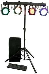   QUADPAR MKII   RGB LED 4XLED FOLDABLE PAR SYSTEM WITH PEDAL AND STAND