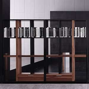  Bellini Modern Quaderna Open BookcaseBookcase, Black