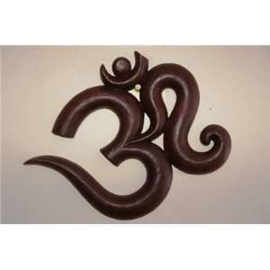  Tibetan Wooden Om Wall Hanging From Nepal 