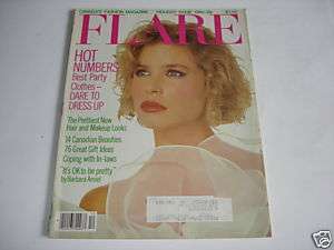 HAYLEY MORTISON Canada fashion mag FLARE Dec 1983  