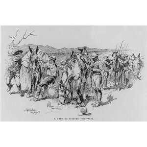   Drawing,Frederic Remington,1889 1906,US Cavalry scenes
