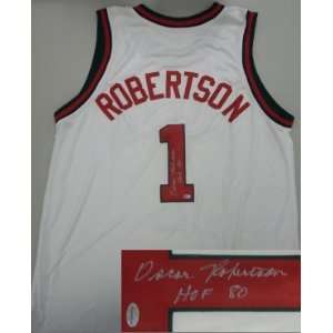  Oscar Robertson Milwaukee Bucks White Jersey HOF80 Sports 