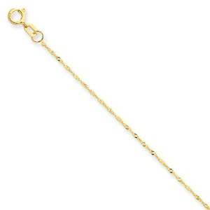  18 Inch 14k 1mm Singapore Chain Vishal Jewelry Jewelry
