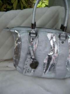   purse handbag SATCHEL pocketbook HOBO SILVER 182862 WAVE PATCHWORK NEW