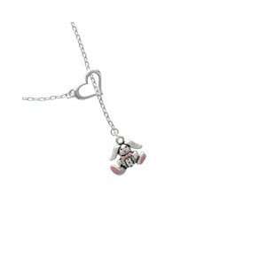   Bunny with Easter Egg Heart Lariat Charm Necklace Arts, Crafts