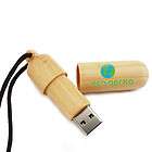 EcoGecko 4GB Bamboo USB Flash Memory Drive Lanyard Necklace Pill 