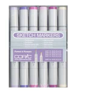  Copic   Sketch Marker Set   Forest and Flowers   12 Piece Set 