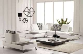 3pc Contemporary Modern Sectional Leather Sofa Set, V 3092 S1  