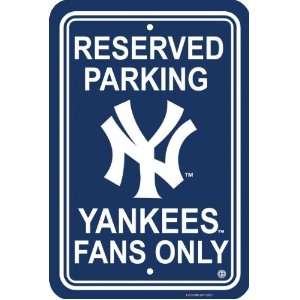  60210   New York Yankees Plastic Parking Sign Sports 