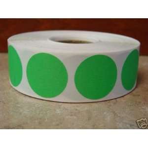  Rolls 5100 1 in Round Green Thermal Transfer Labels