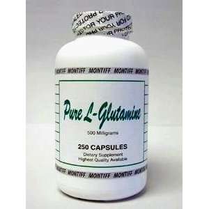  Montiff   Pure L Glutamine 500 mg 250 caps Health 