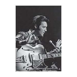  Elvis Live with Guitar Fabric Poster 