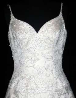   Mori Lee Ivory 10 Informal Wedding Ball Gown Lace Bridal Dress  