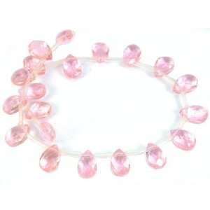  Pink Faceted Teardrop FP Chinese Crystal Beads 9mm 1 St 