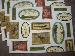 WOOLRICH LODGE SIGNS RUSTIC CABIN OUTDOORS PLACEMATS   SET OF 6  