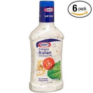 Kraft Creamy Italian Dressing & Dip, 16 Ounce Plastic Bottles (Pack of 