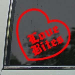 Love Bites Red Decal Truck Bumper Window Vinyl Red Sticker