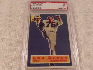 1956 Topps #9 LOU The Toe GROZA Cleveland Browns   PSA 5 EX   HOF 
