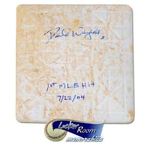   New York Mets David Wright Autographed Game Used Base 1St Mlb Hit