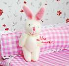 12 Dollhouse Miniature Toy White Soft Hare Rabbit