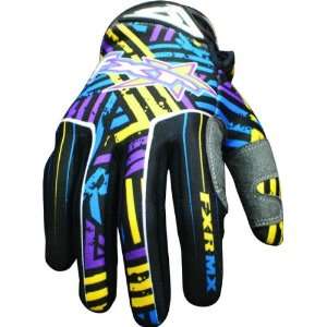  FXR Racing Purple/Yellow Hazard X Gloves Sports 