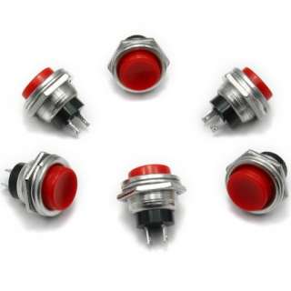   new set of 6, bright red, high quality momentary on (off) switches