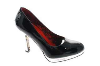 Ed Hardy by Christian Audigier Sky Womens Platform High Heels Black 