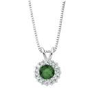 Katarina 14K White Gold 1/3 ct. Green and White Diamond Fashion 