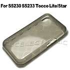 New gray Gel skin silicone case for Samsung S5230 5233 Tocco Lite Star